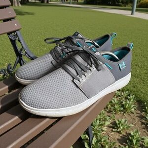 Under Armour Mens 11.5 Charged 24/7 NU Sneakers Gray & Teal